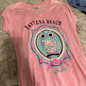 Vintage Pink Daytona Beach Kids Tee